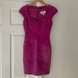 Vintage pink suede mini dress 🔥